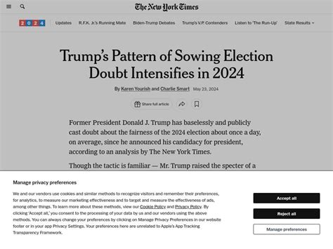 Trump Has Already Sown Doubts About the 2024 Election .